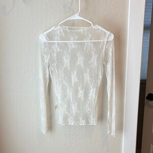 Layering White Lace Top